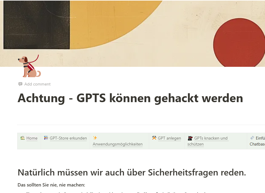 Wiki: GPTs bauen